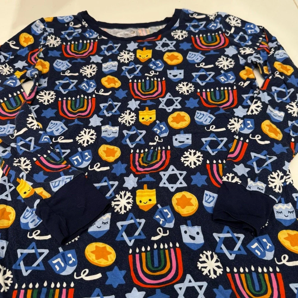 Little Sleepies Kids‎ Pajama Top Long Sleeve Hanukkah Print Size 16